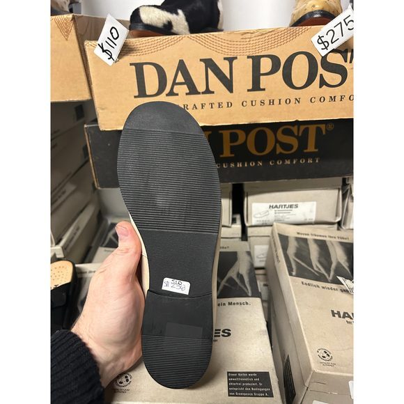 Vintage Hartjes Women's Mary Jane‎ Flat's In Stone Nubuck 30462 - Picture 3 of 4